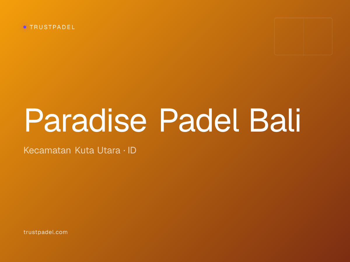 Paradise Padel Bali padel club