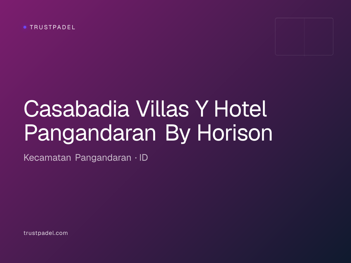 Casabadia Villas Y Hotel Pangandaran By Horison padel club