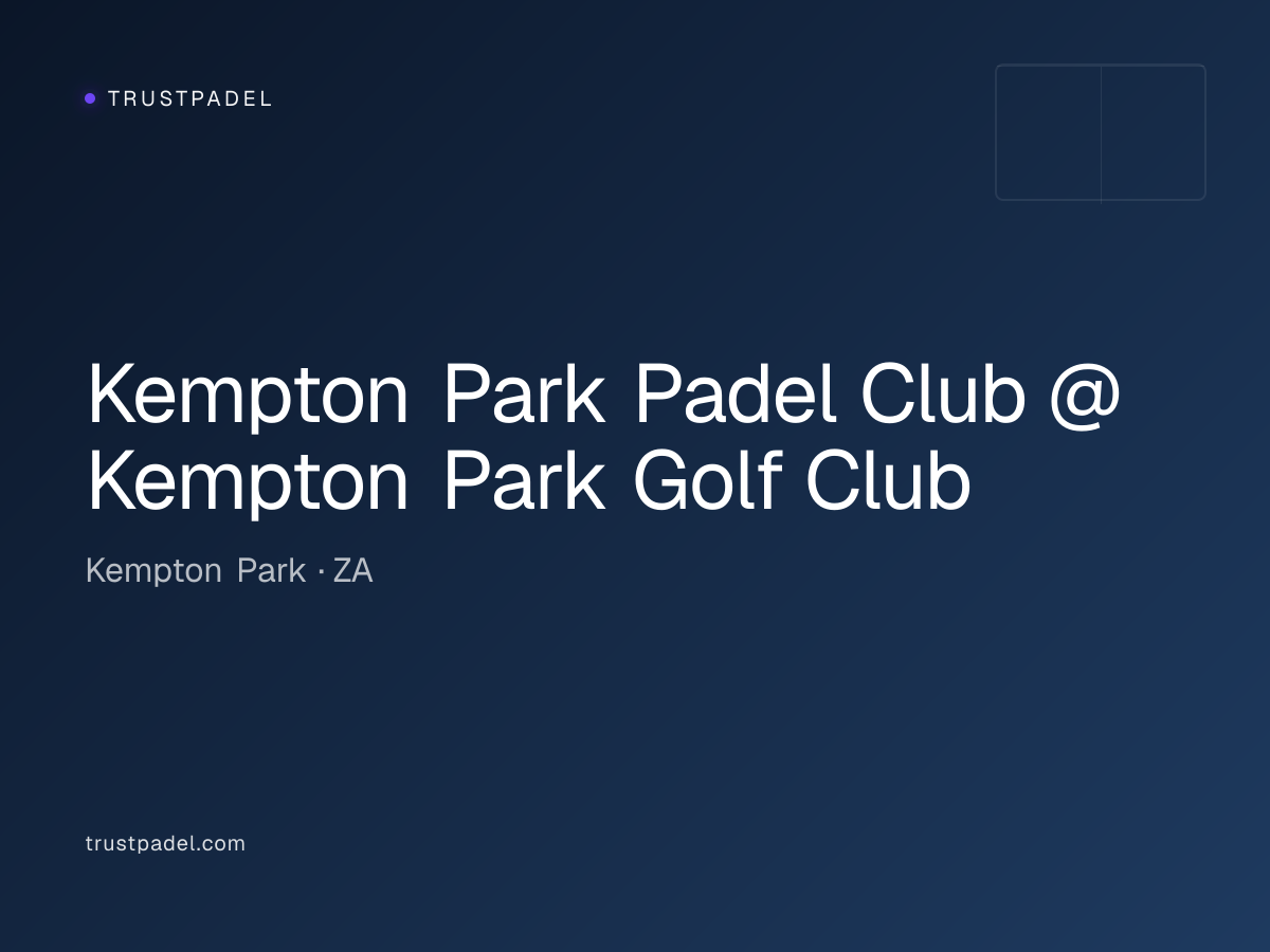 Kempton Park Padel Club @ Kempton Park Golf Club padel club