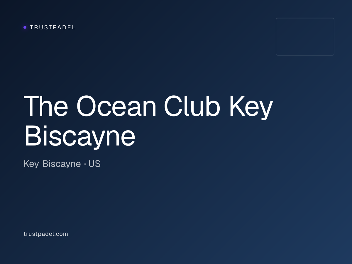 The Ocean Club Key Biscayne padel club
