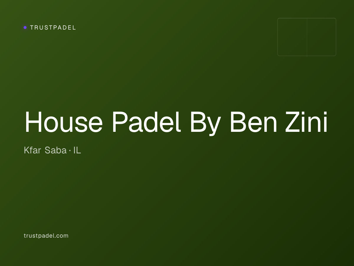 House Padel By Ben Zini padel club