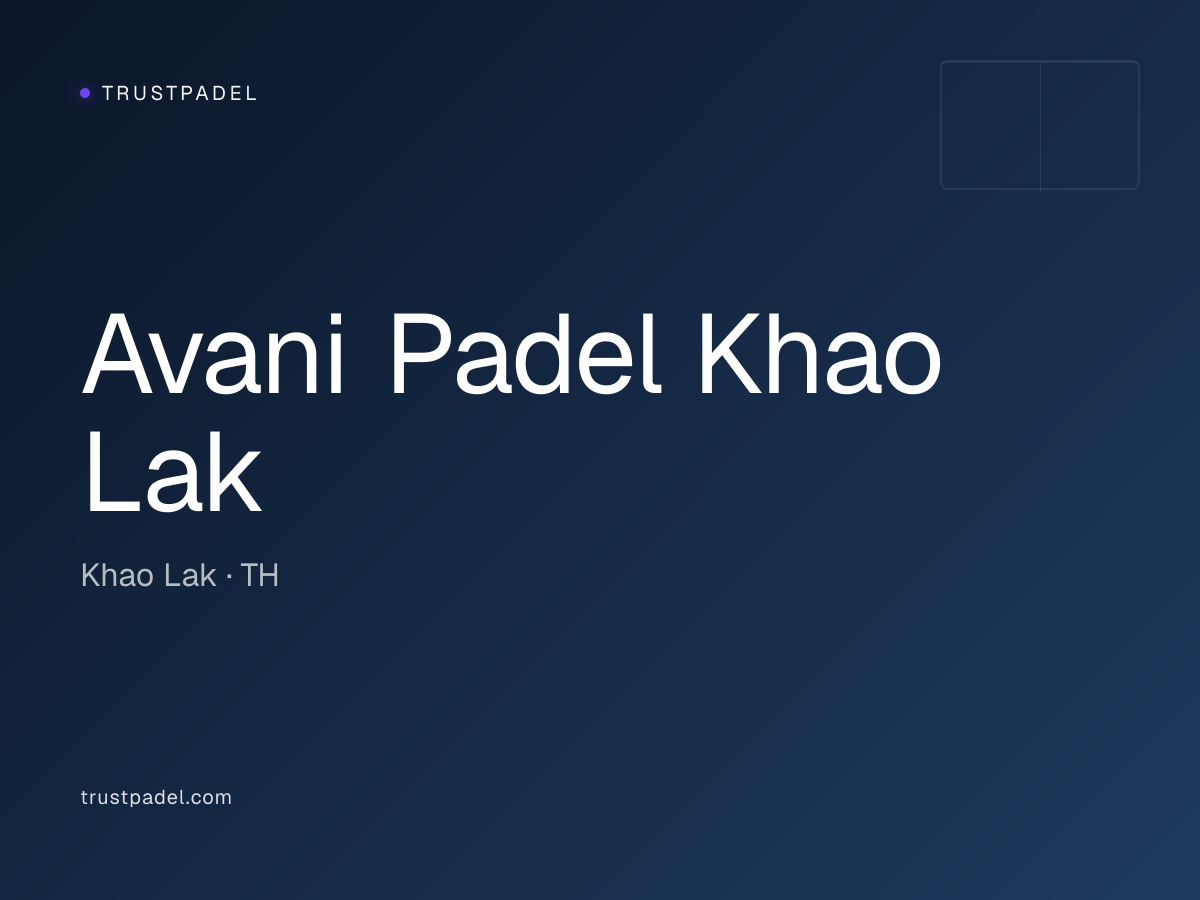 Avani Padel Khao Lak padel club