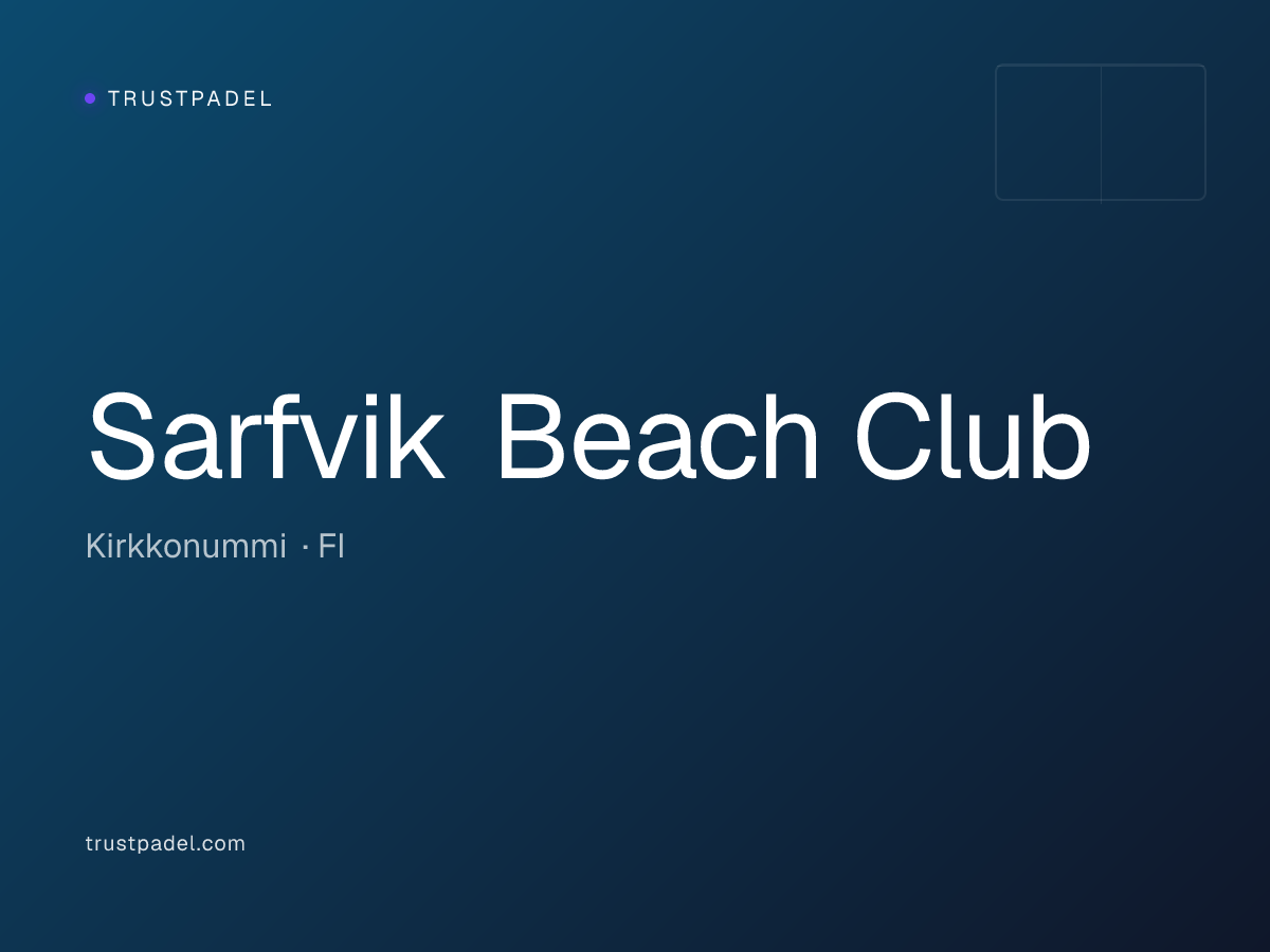 Sarfvik Beach Club padel club