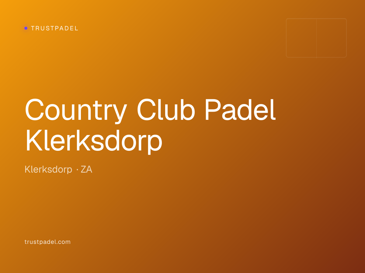 Country Club Padel Klerksdorp padel club