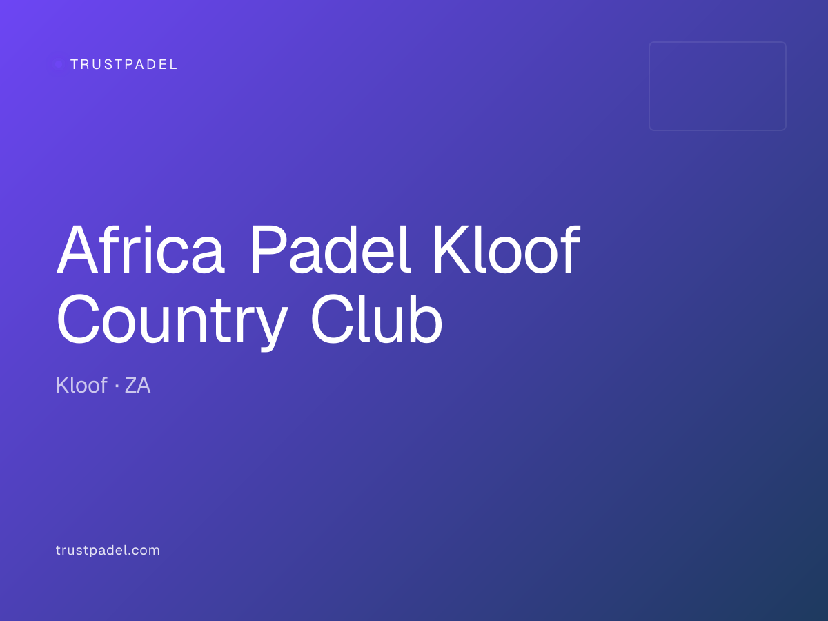 Africa Padel Kloof Country Club padel club