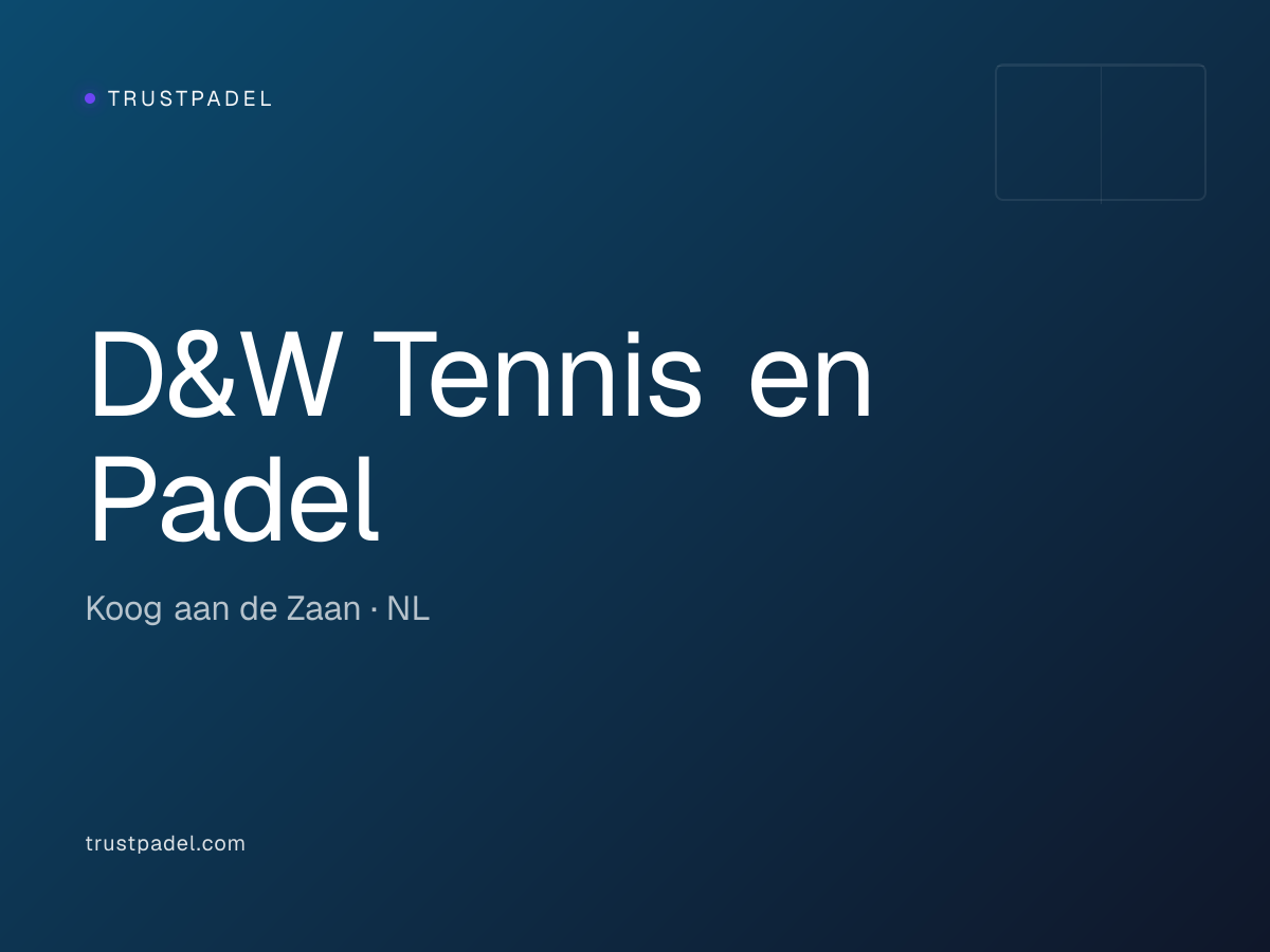 D&W Tennis en Padel padel club