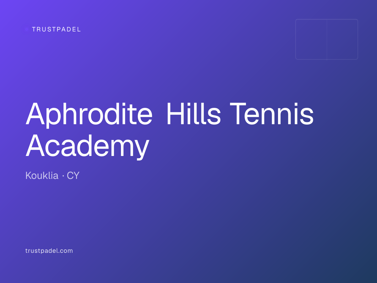 Aphrodite Hills Tennis Academy padel club