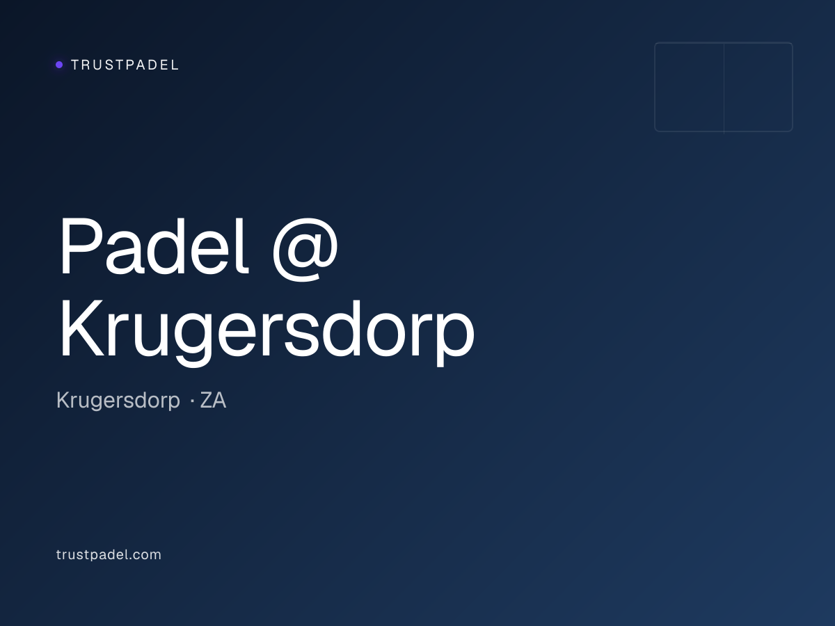 Padel @ Krugersdorp padel club