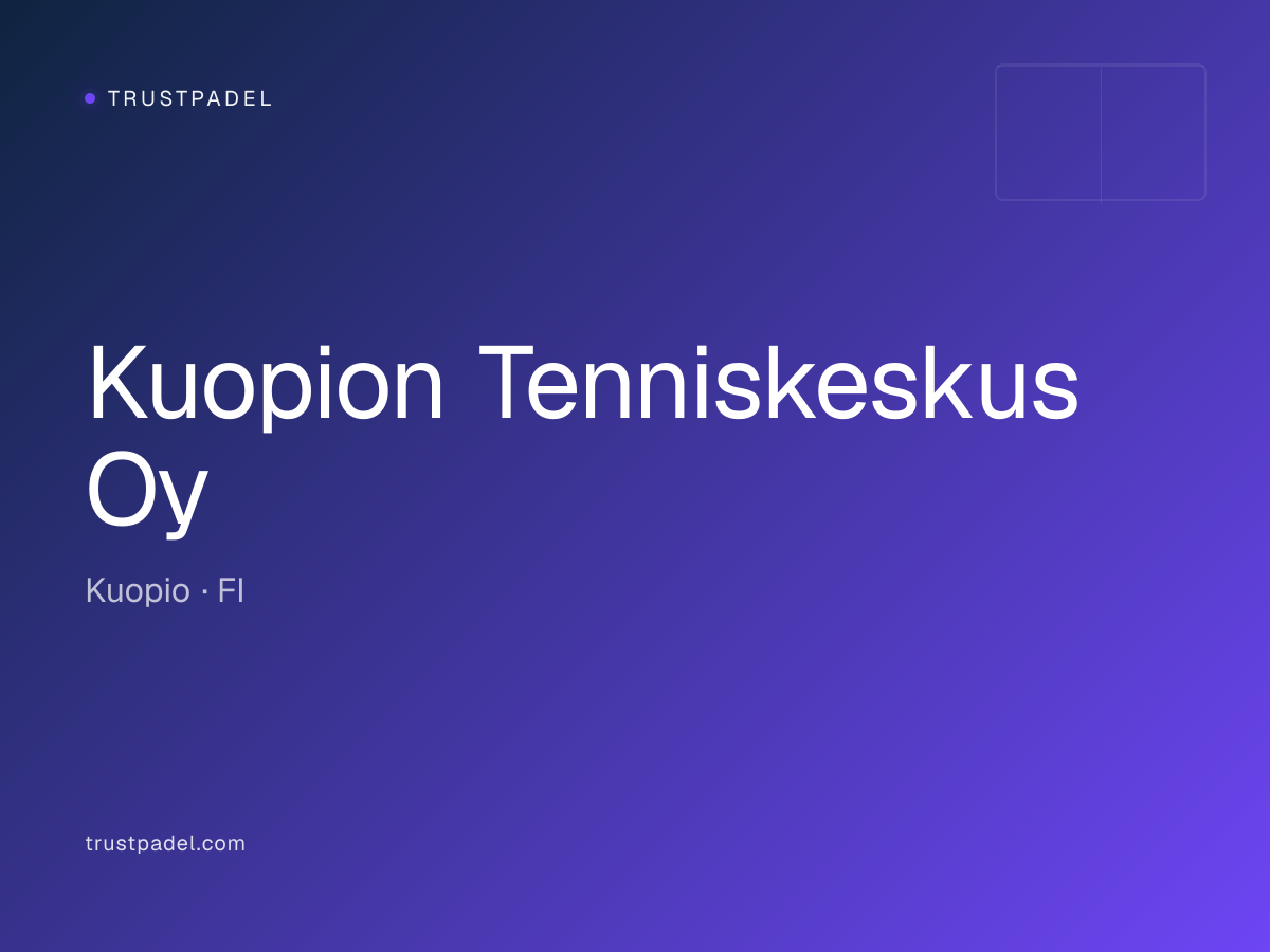 Kuopion Tenniskeskus Oy padel club