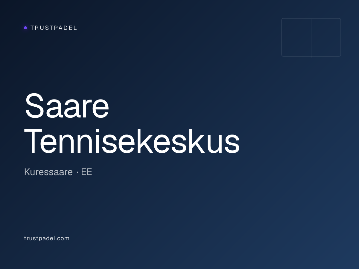Saare Tennisekeskus padel club