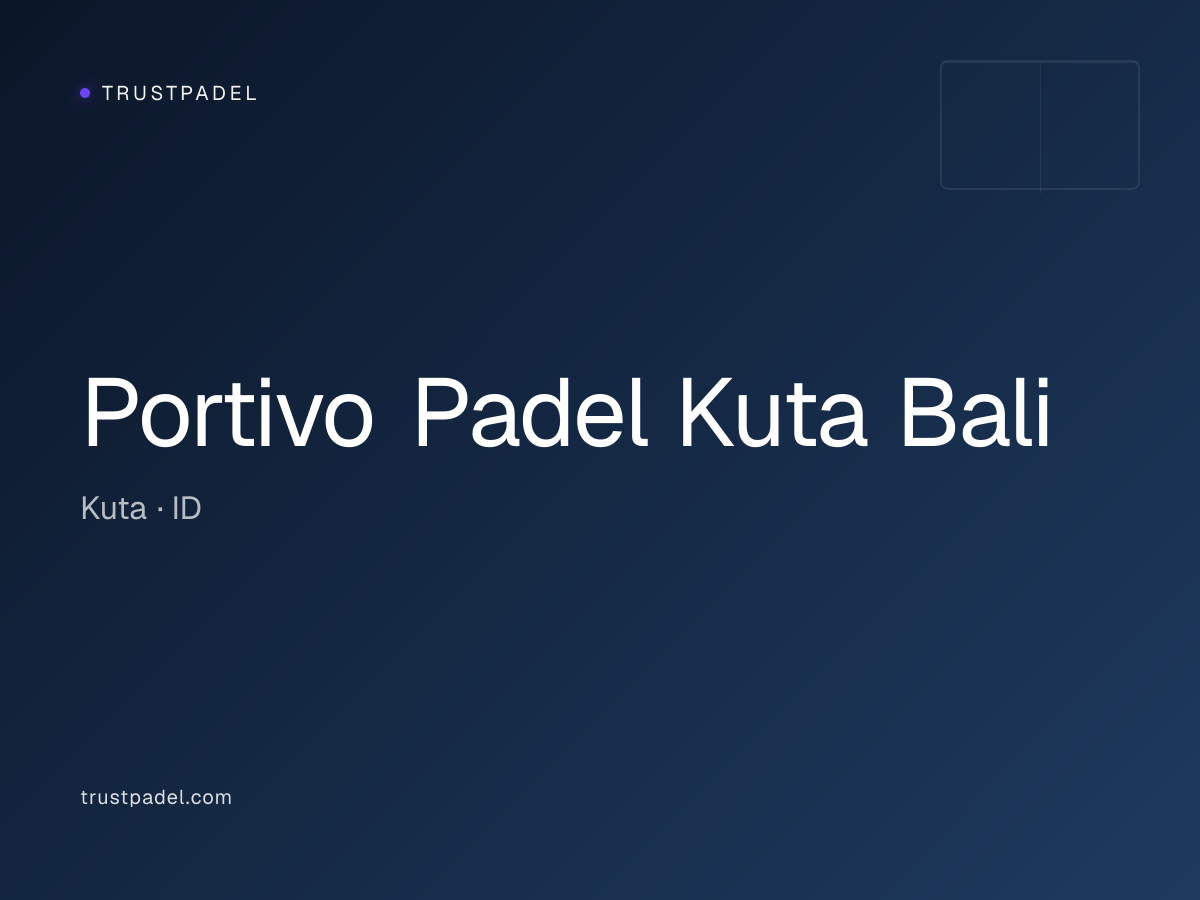 Portivo Padel Kuta Bali padel club