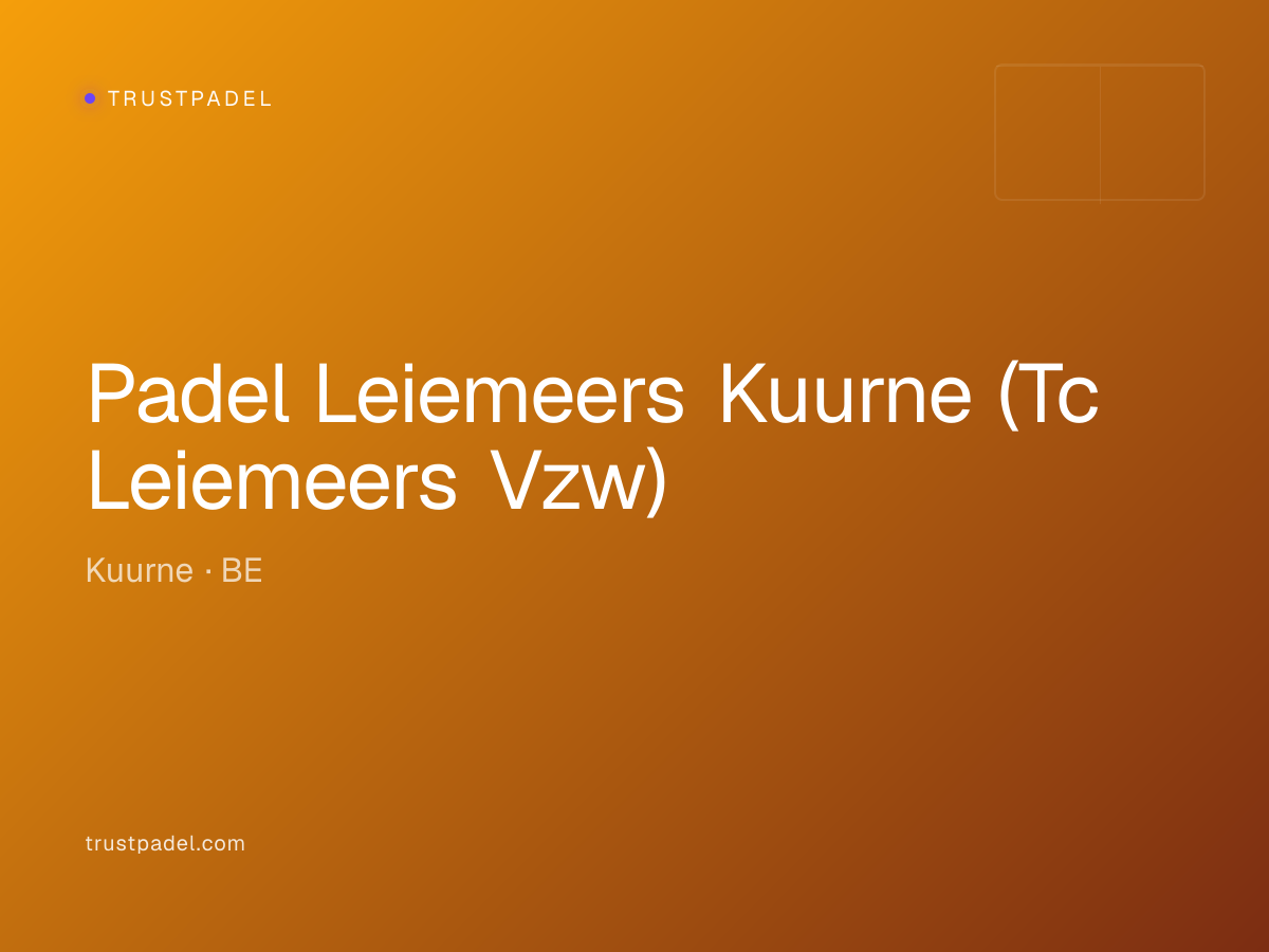 Padel Leiemeers Kuurne (Tc Leiemeers Vzw) padel club