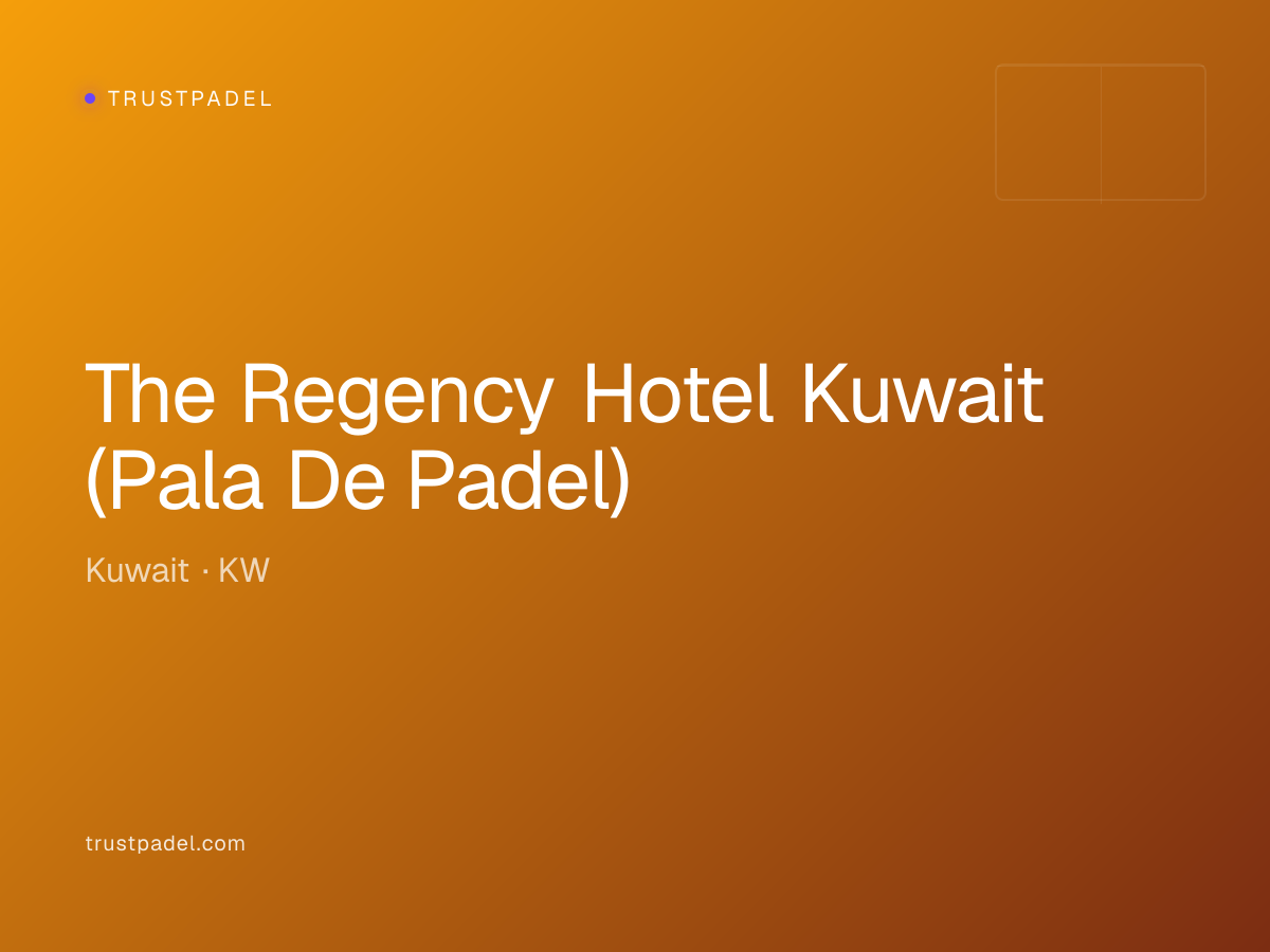The Regency Hotel Kuwait (Pala De Padel) padel club