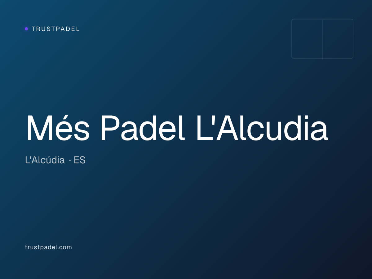Més Padel L'Alcudia padel club