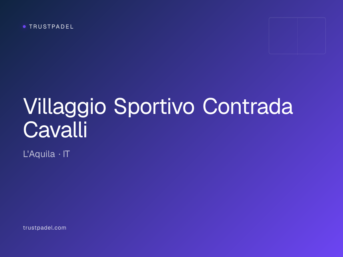 Villaggio Sportivo Contrada Cavalli padel club