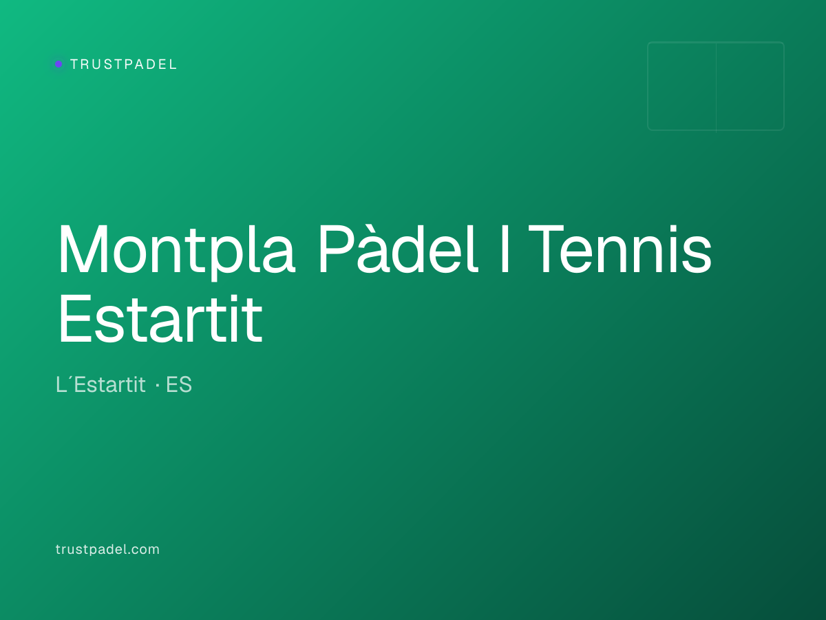 Montpla Pàdel I Tennis Estartit padel club