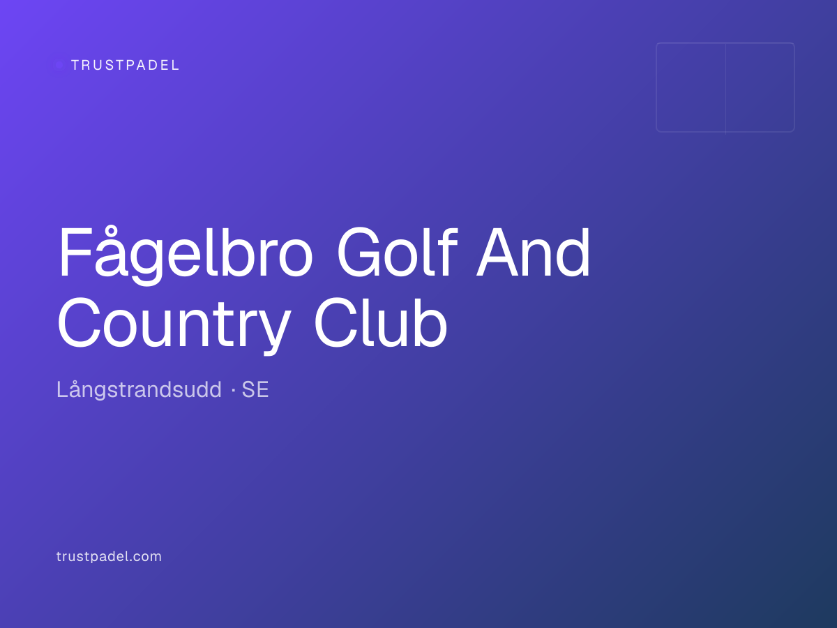 Fågelbro Golf And Country Club padel club