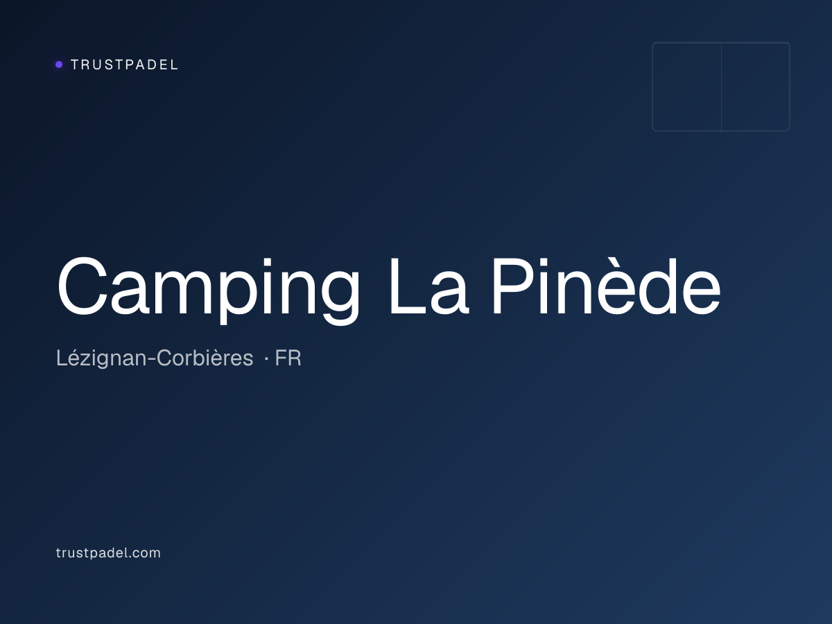 Camping La Pinède padel club