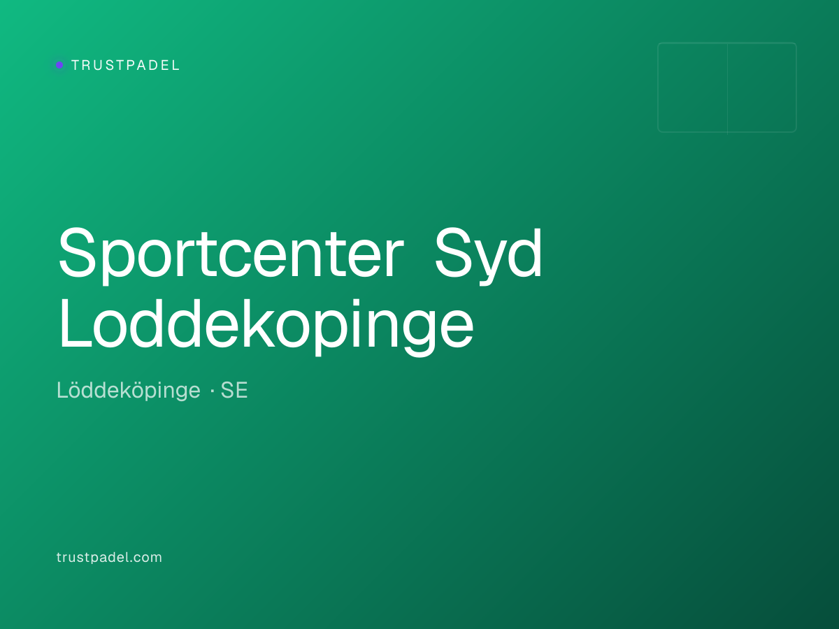 Sportcenter Syd Loddekopinge padel club