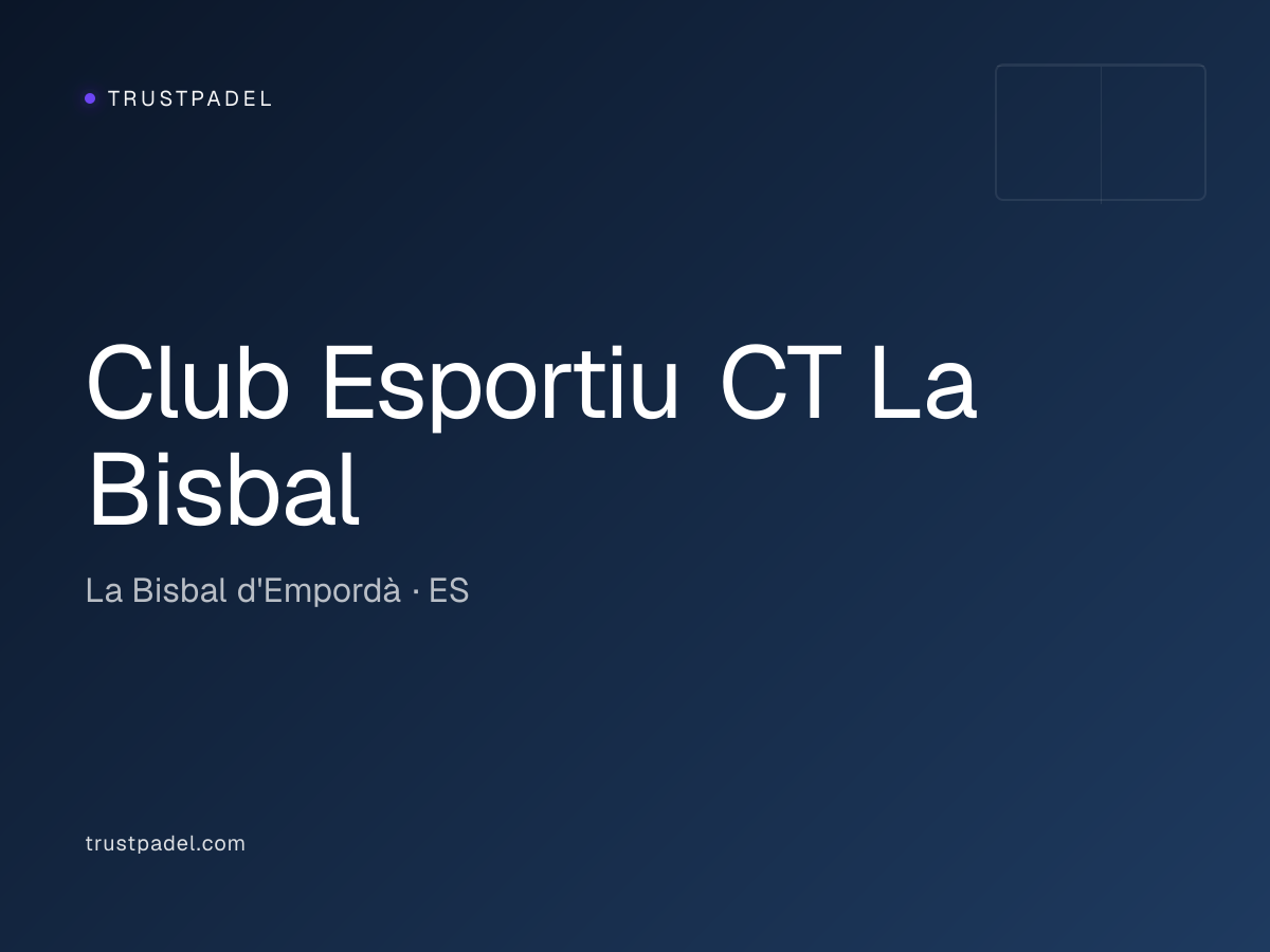 Club Esportiu CT La Bisbal padel club