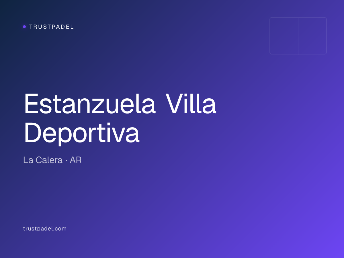 Estanzuela Villa Deportiva padel club