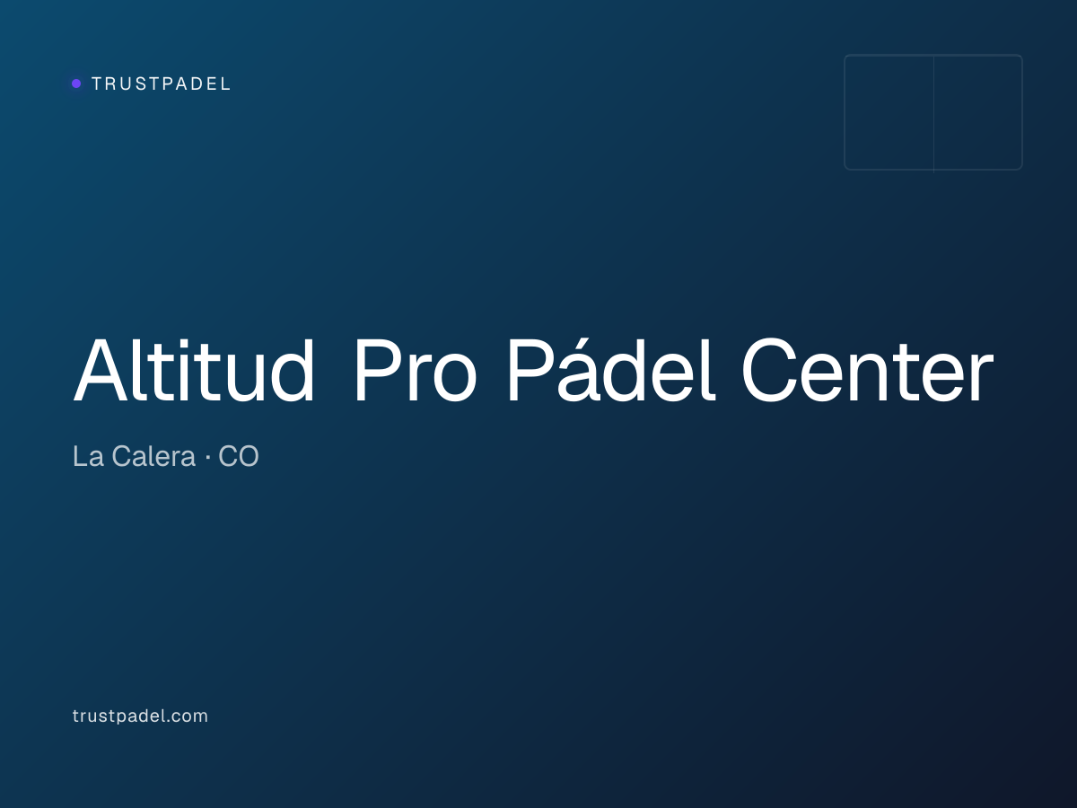 Altitud Pro Pádel Center padel club
