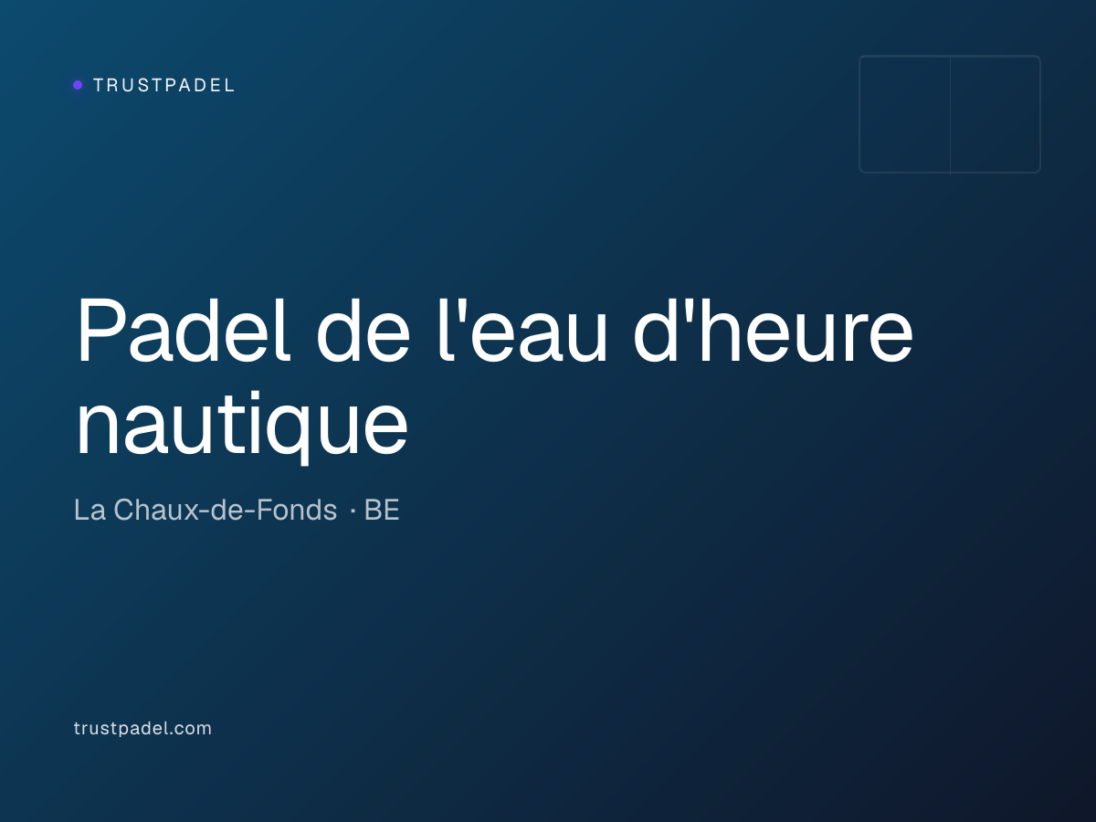 Padel de l'eau d'heure nautique padel club