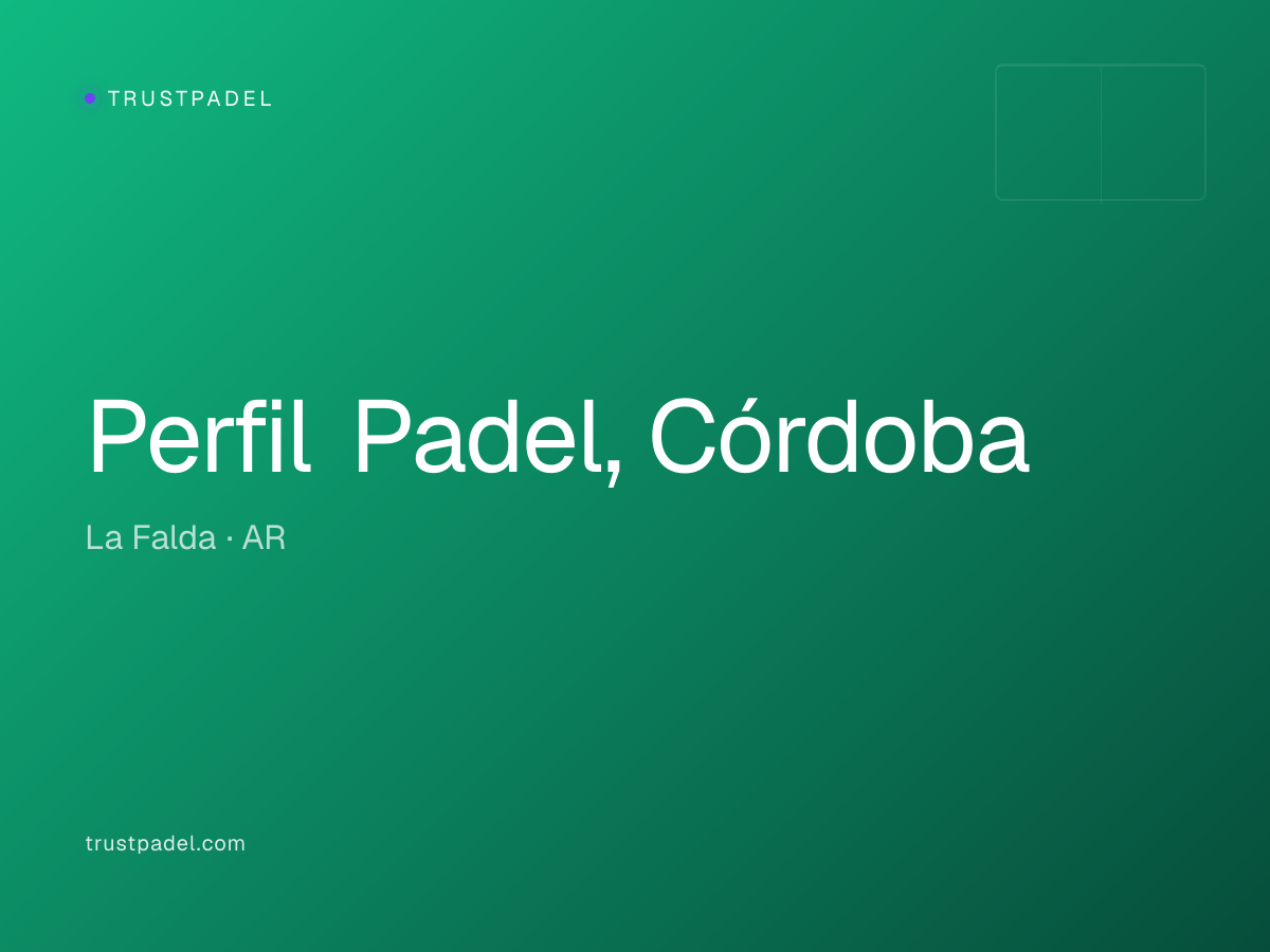 Perfil Padel, Córdoba padel club
