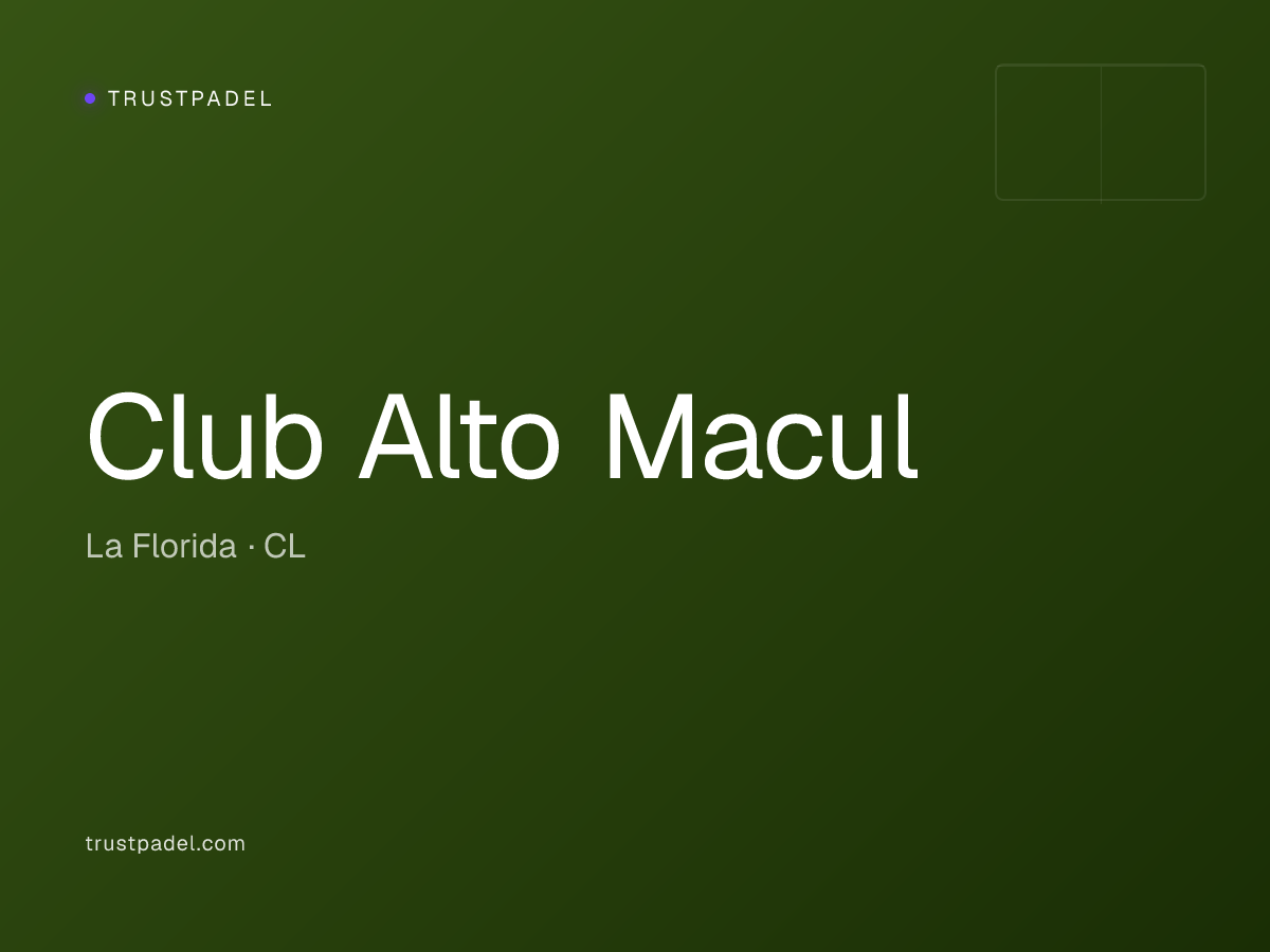 Club Alto Macul padel club