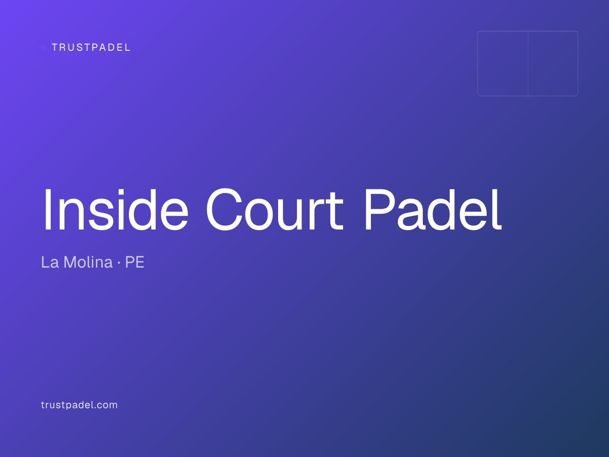 Inside Court Padel padel club