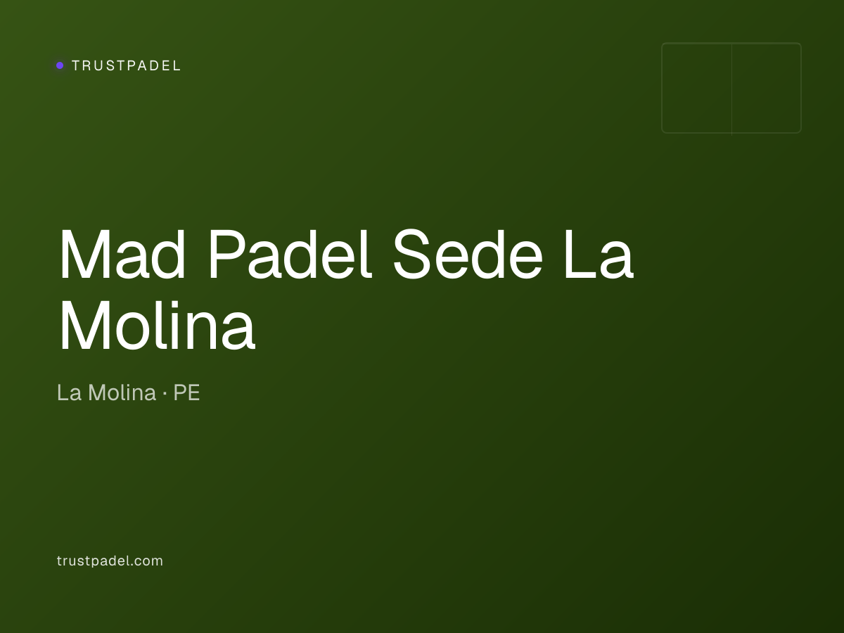 Mad Padel Sede La Molina padel club