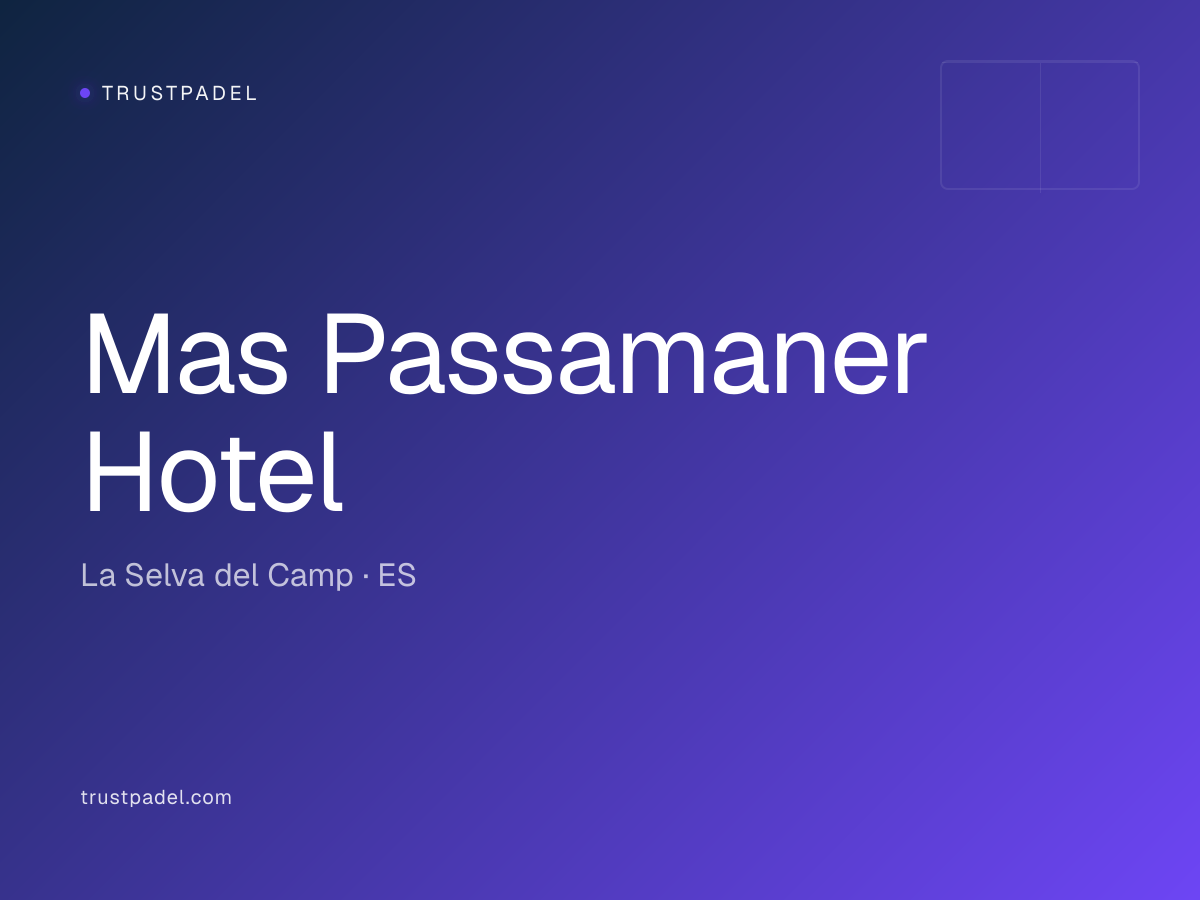 Mas Passamaner Hotel padel club