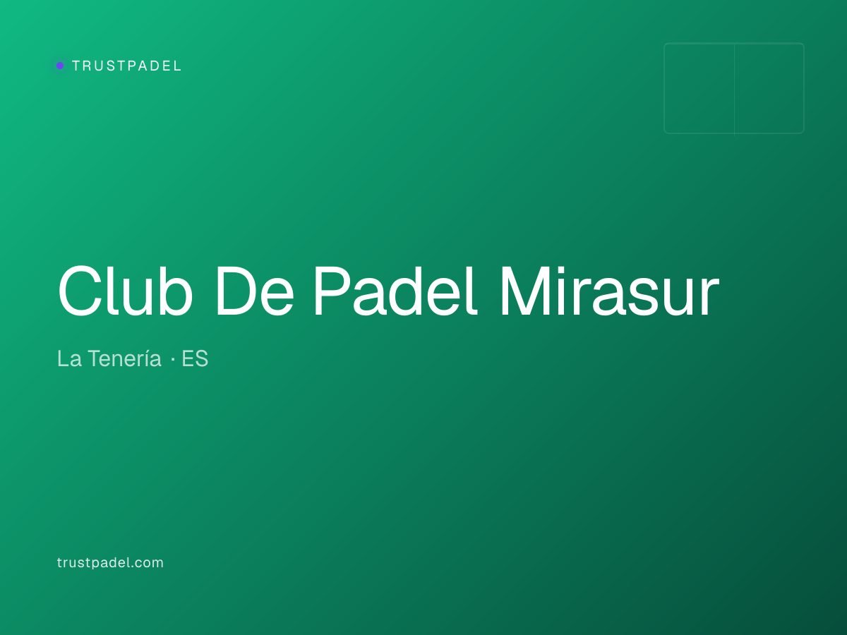 Club De Padel Mirasur padel club