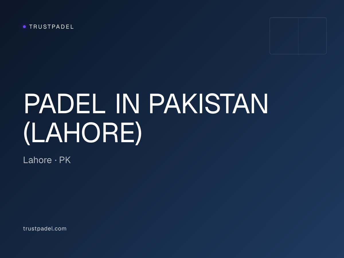 PADEL IN PAKISTAN (LAHORE) padel club
