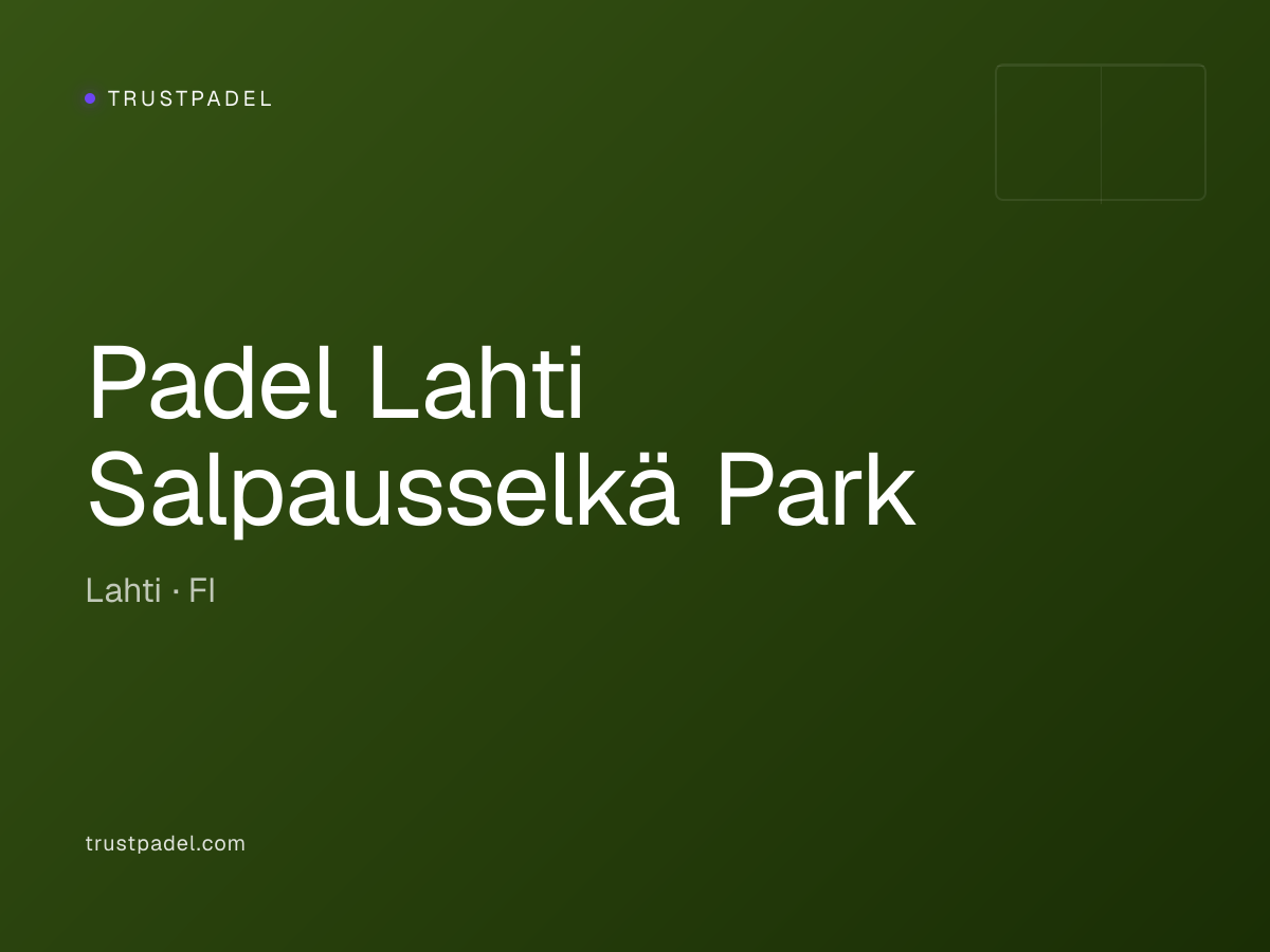 Padel Lahti Salpausselkä Park padel club