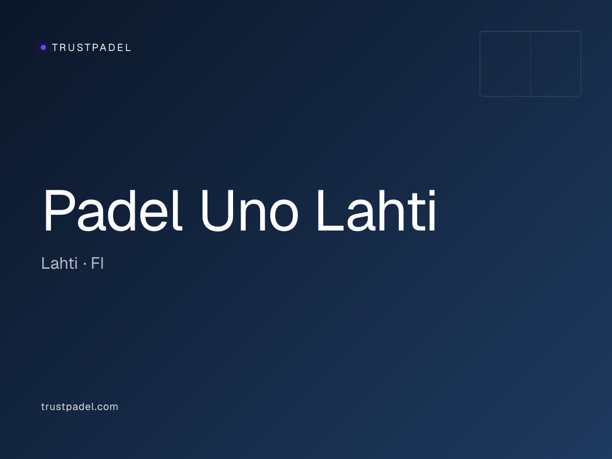Padel Uno Lahti padel club