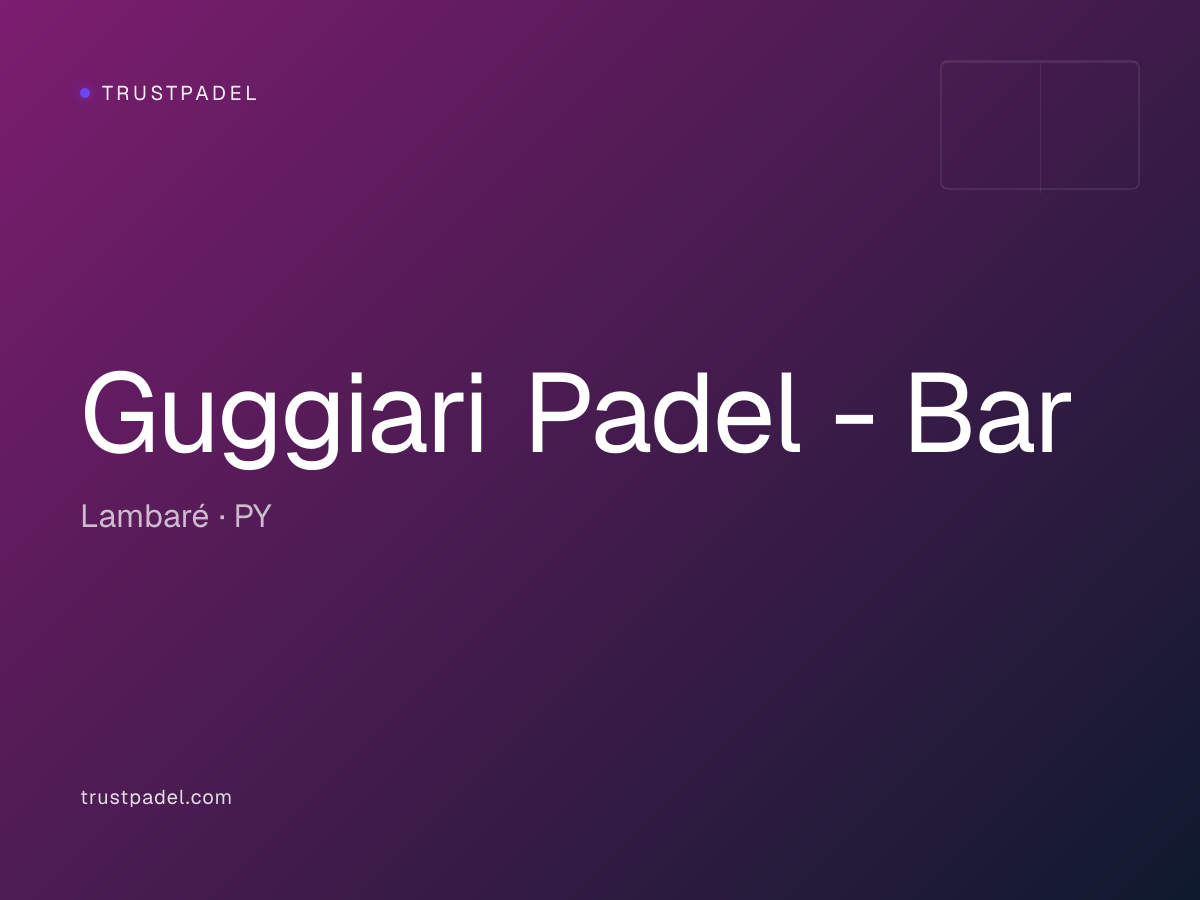 Guggiari Padel - Bar padel club