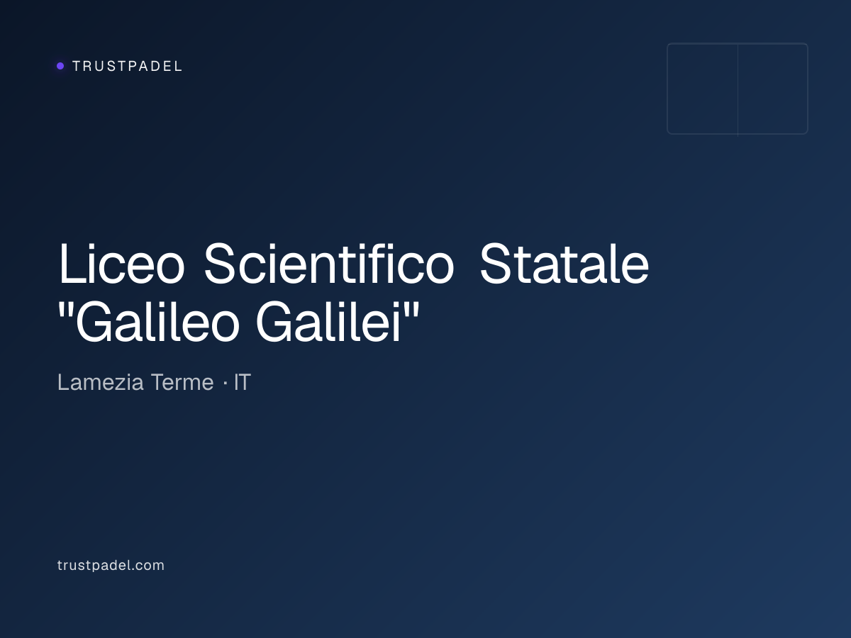 Liceo Scientifico Statale "Galileo Galilei" padel club