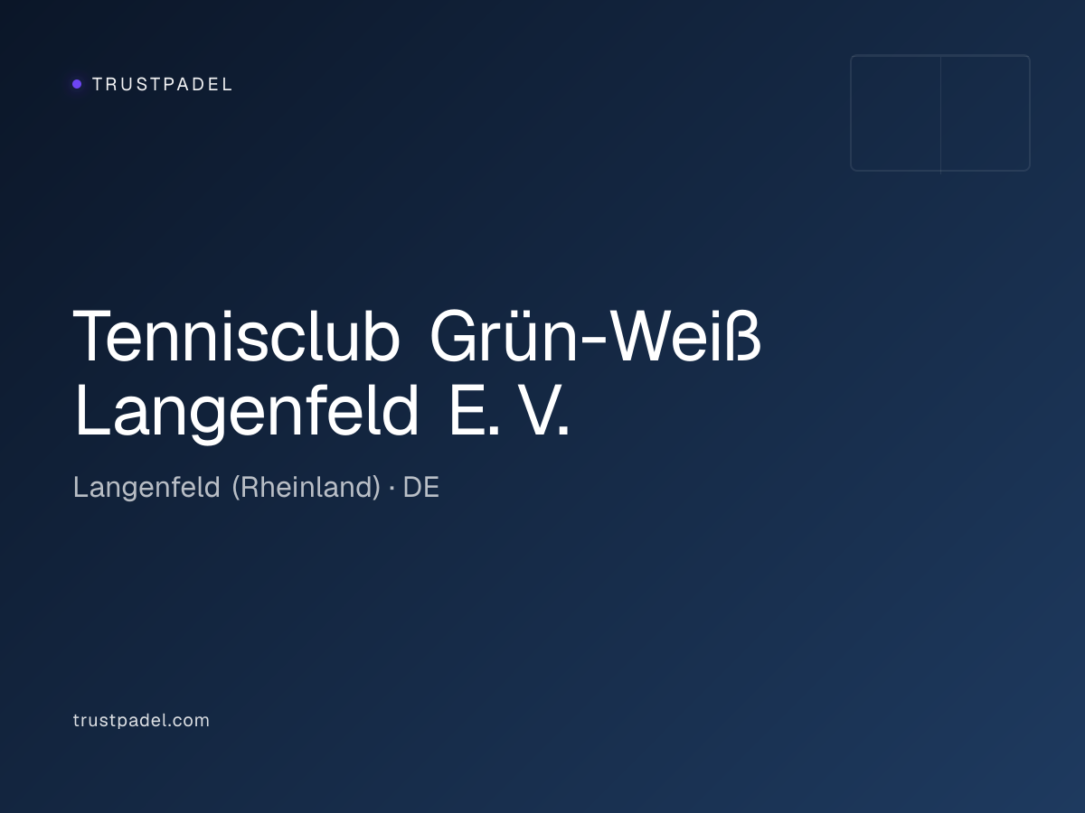 Tennisclub Grün-Weiß Langenfeld E. V. padel club