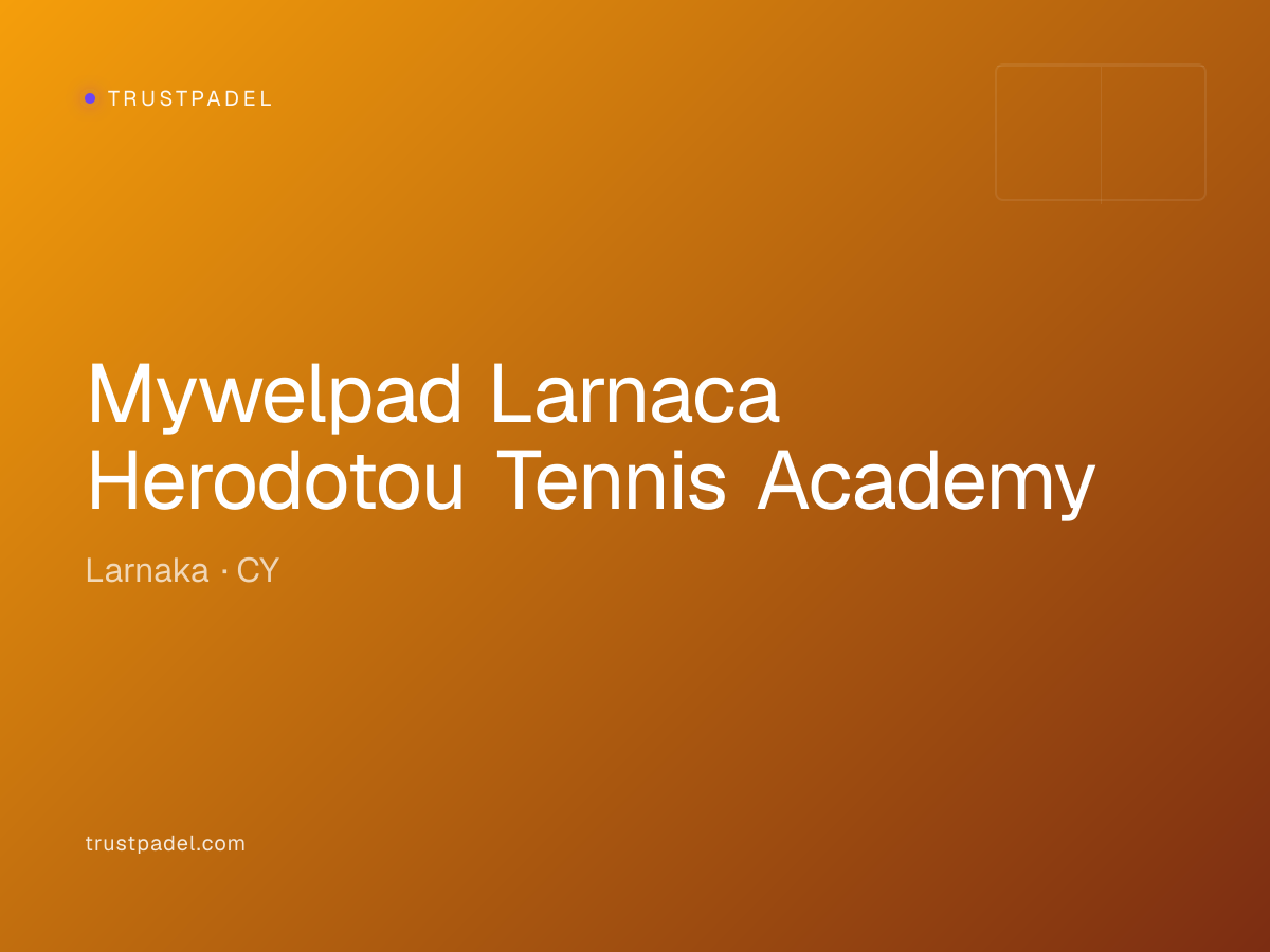 Mywelpad Larnaca Herodotou Tennis Academy padel club