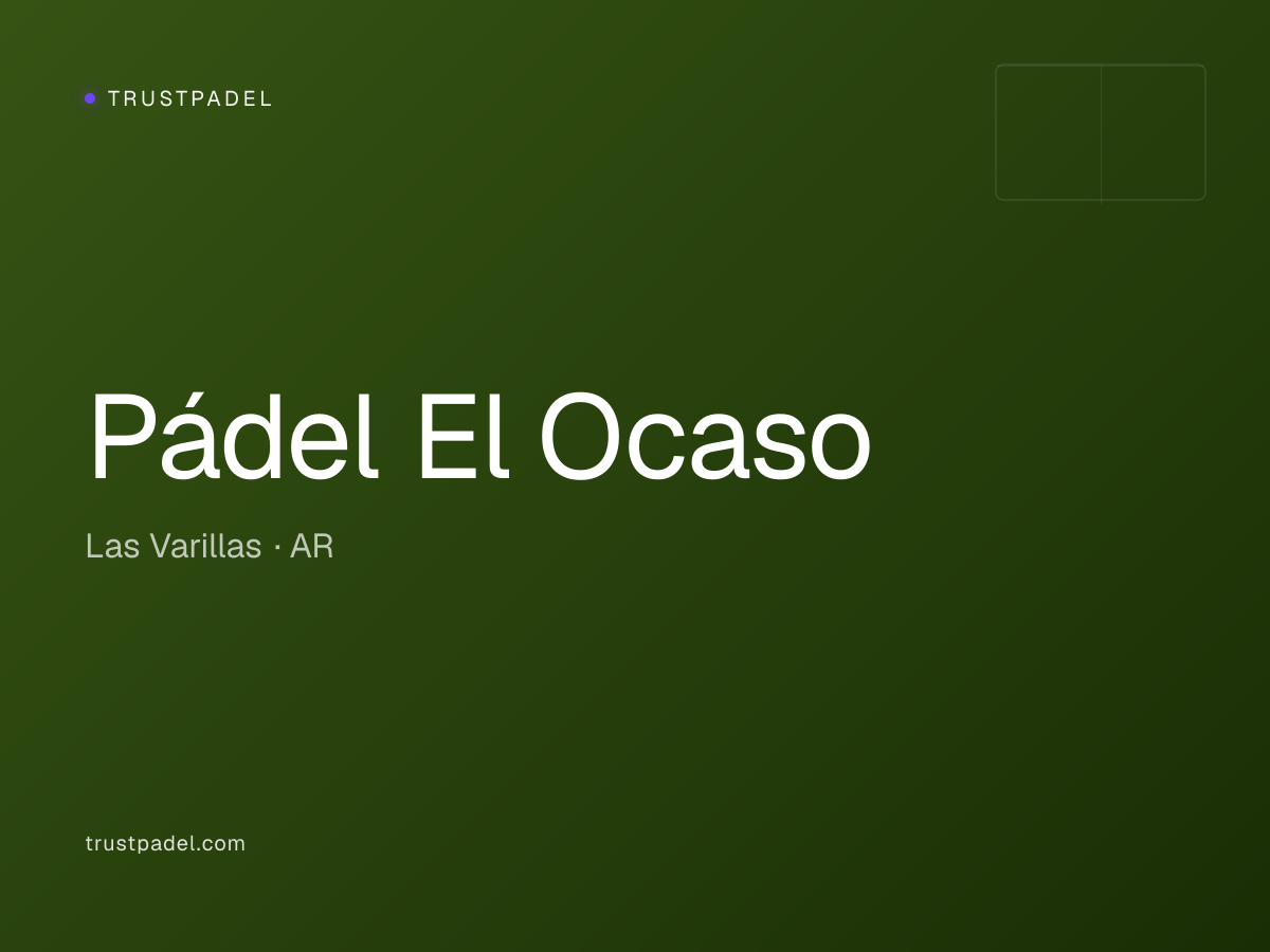 Pádel El Ocaso padel club