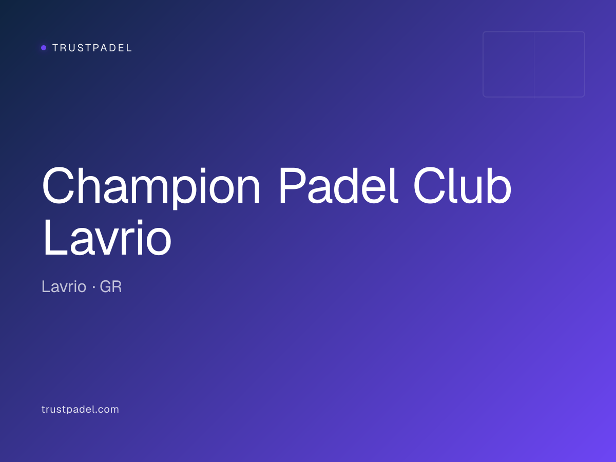 Champion Padel Club Lavrio padel club