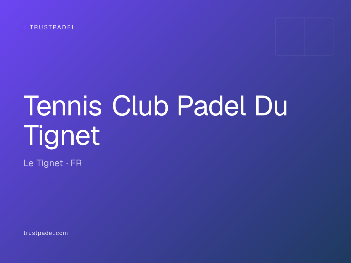 Tennis Club Padel Du Tignet padel club