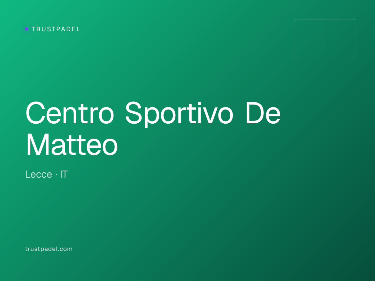 Centro Sportivo De Matteo padel club