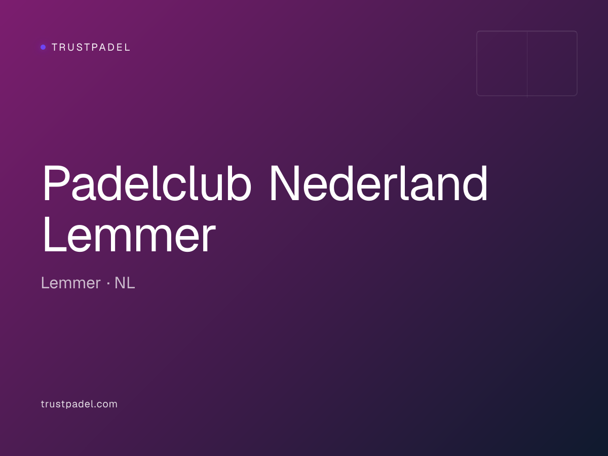 Padelclub Nederland Lemmer padel club