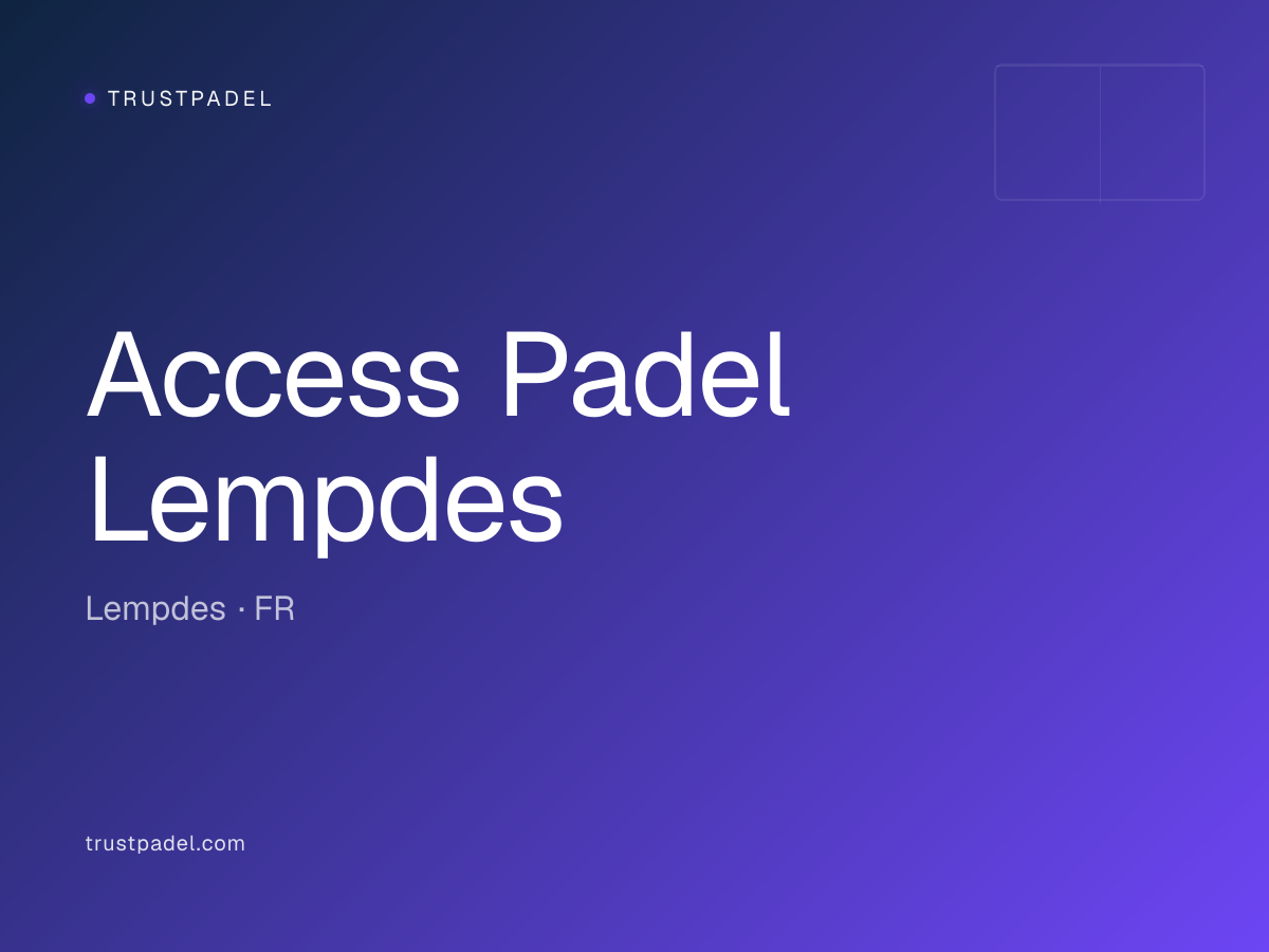Access Padel Lempdes padel club