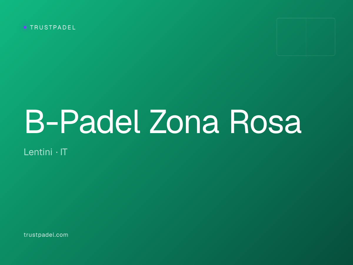 B-Padel Zona Rosa padel club