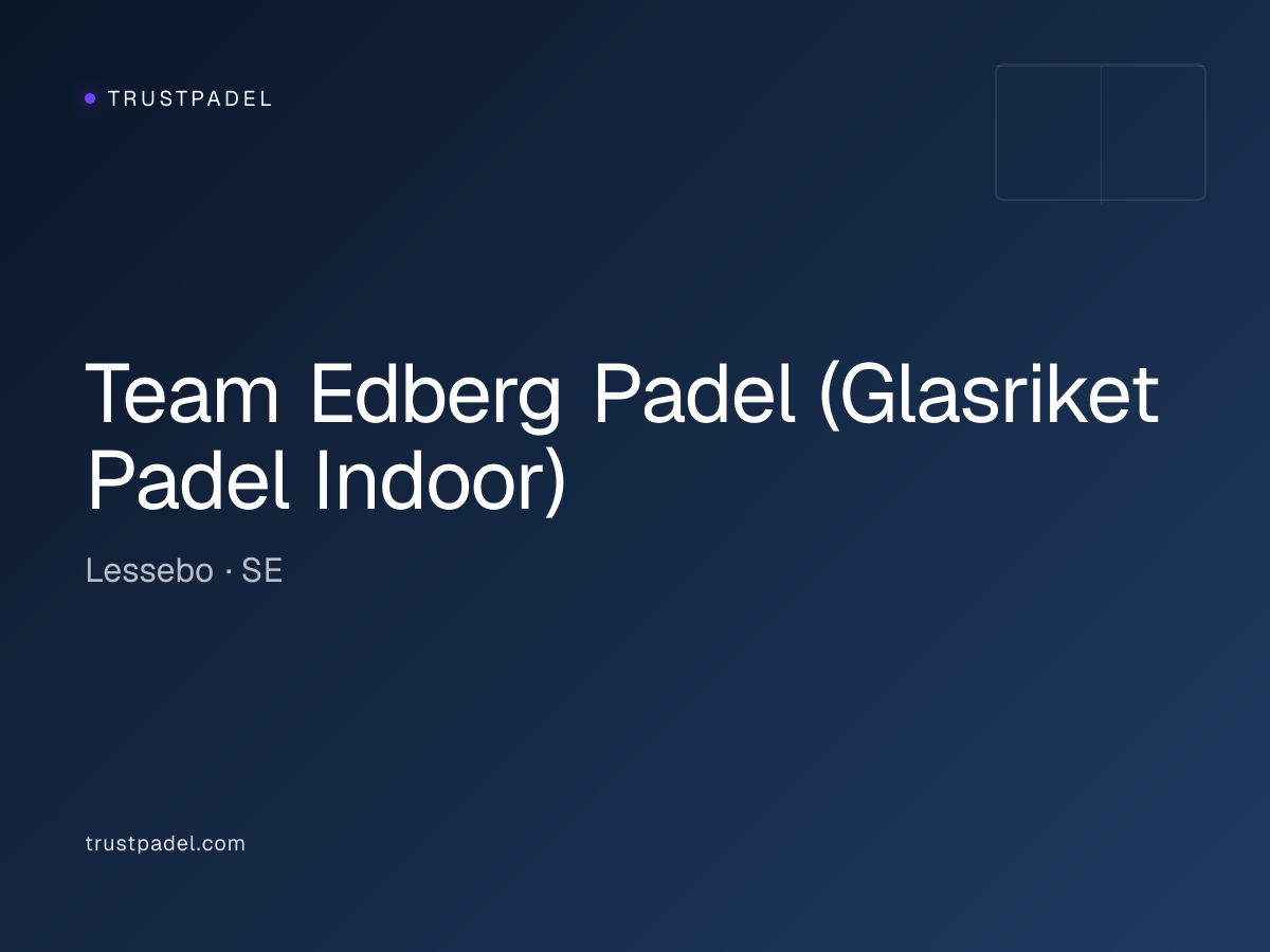 Team Edberg Padel (Glasriket Padel Indoor) padel club