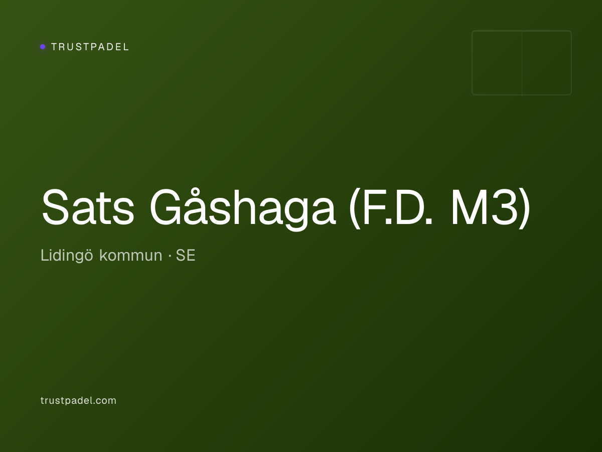 Sats Gåshaga (F.D. M3) padel club