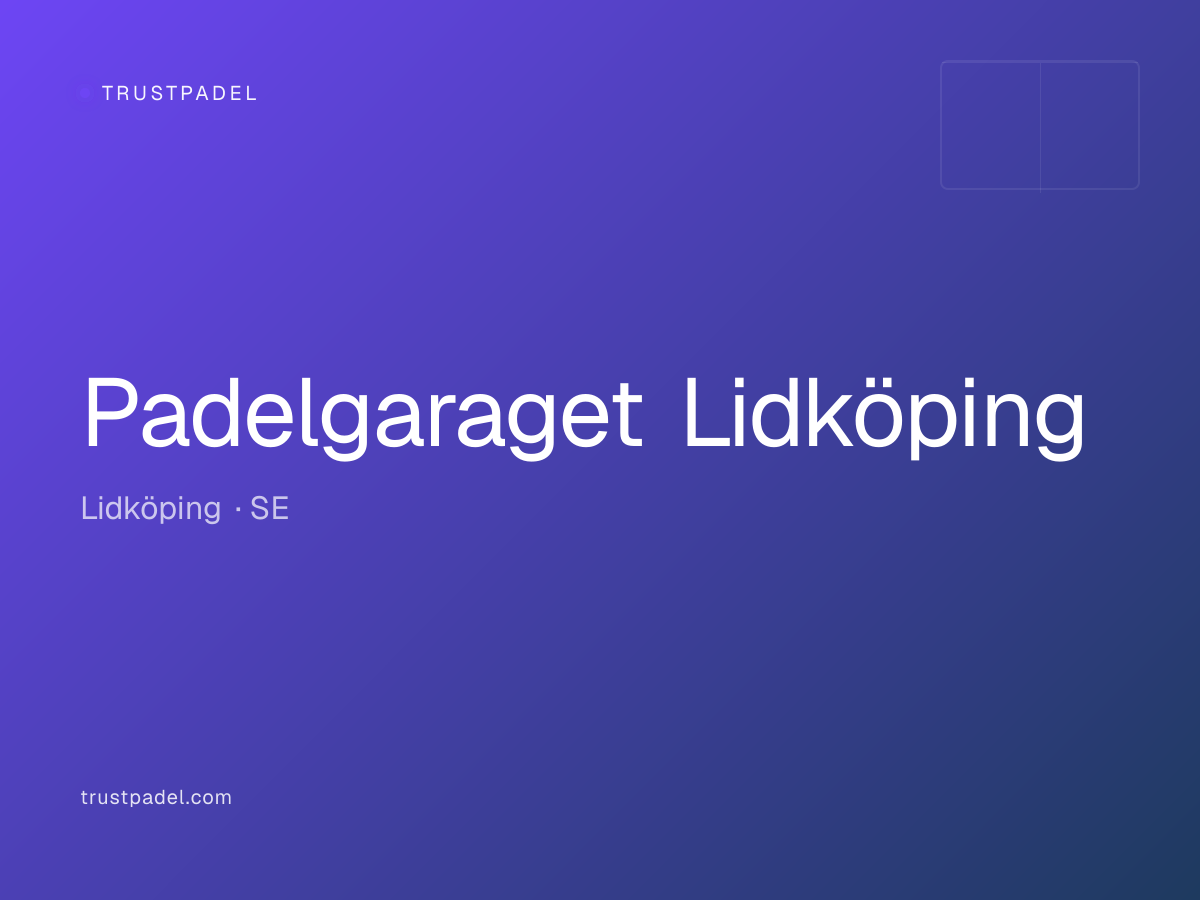 Padelgaraget Lidköping padel club